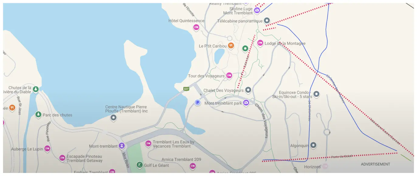 Map directions pour Tremblant